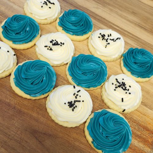 Eagles Color Scheme Mini Sugar Cookies