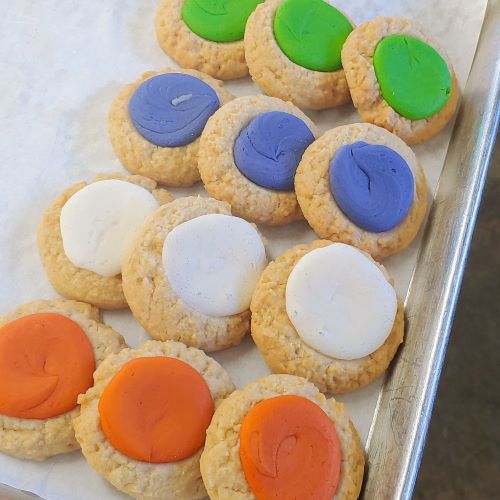 Halloween Thumbprint Cookies