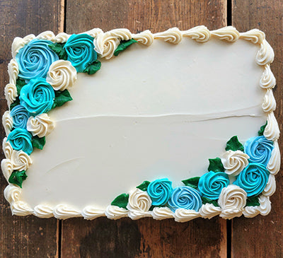 Quarter Sheet Pretty Princess Flower Garden Cake – Country Cakes & Bakes